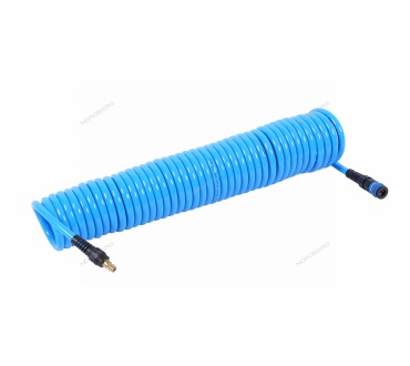 Шланг воздушный спиральный ПУ с быстроразъемным соединением Ø 8х12 мм, 11 м Артикул: HS0811PU-1