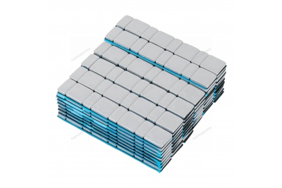 Грузики самоклеящиеся (4х5+4х10 г) Fe закругленные L=14 см, серые, 50 лент Артикул: W510FR3G