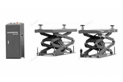 Подъемник ножничный 3,5 т, с встроенными адаптерами для SUV авто, 380 В, серый N631-3,5G_380