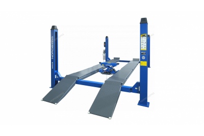 Подъемник четырехстоечный 5 т, c ручной траверсой 3 т N433, для сход-развала, электростопоры Артикул: 4450J_EB(M)