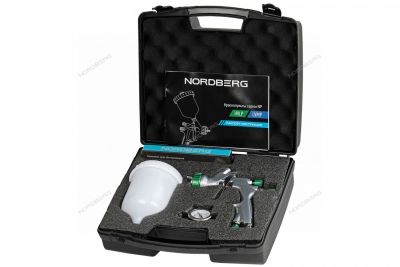 Краскопульт HVLP с верхним бачком, сопло 1,8 мм, пластиковый кейс Артикул: NP7519