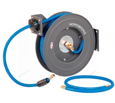 Шланг воздушный на стальной катушке, гибридный ПВХ Ø 12х18 мм, 15 м Артикул: HR1215RPVC