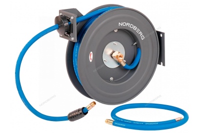 Шланг воздушный на стальной катушке, гибридный ПВХ Ø 12х18 мм, 15 м Артикул: HR1215RPVC