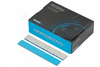 Грузики самоклеящиеся (4х5 г+4х10 г, L=14 см) Fe закругленные серые, 50 лент Артикул: W510FR4G