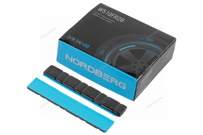 Грузики самоклеящиеся (4х5+4х10 г) Fe закругленные L=12 см, черные, 50 лент Артикул: W510FR2B