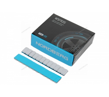 Грузики самоклеящиеся (12х5 г) Fe закругленные L=12 см, серые, 50 лент Артикул: W5FR2G