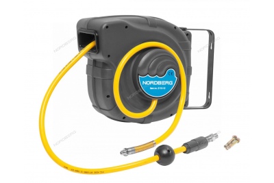 Шланг воздушный на катушке, ПВХ, Ø 10x16 мм 14+1 м, серый корпус Артикул: 2115-10G