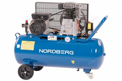 Компрессор поршневой с ременной передачей 220 В, ресивер 100 л, 446 л/мин Артикул: NCE100/480