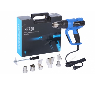 Фен с ЖК-экраном, 6 насадок, в кейсе, 50-650 °С, 2000 Вт Артикул: NE720