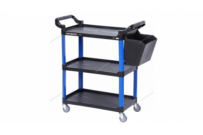 Тележка инструментальная, 3 пластиковые полки, синяя Артикул: T31B