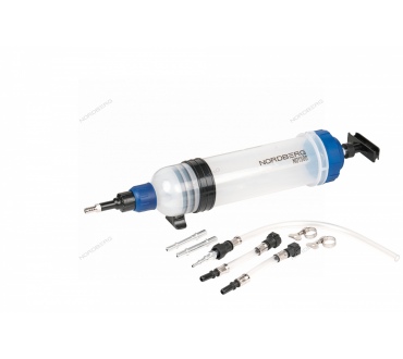 Шприц для заливки масла пластиковый с комплектом насадок, 1500 мл Артикул: NO1500