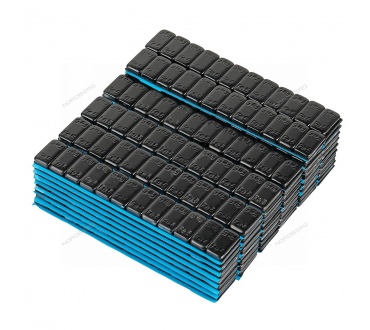 Грузики самоклеящиеся (12х5 г) Fe закругленные L=14 см, черные, 50 лент Артикул: W5FR3B