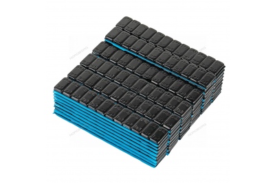 Грузики самоклеящиеся (12х5 г) Fe закругленные L=14 см, черные, 50 лент Артикул: W5FR3B