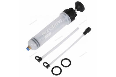 Шприц для заливки масла пластиковый с комплектом насадок, 200 мл Артикул: NO1520