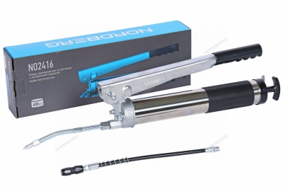 Шприц плунжерный для густой смазки с шестеренчатой передачей, 600 мл Артикул: NO2416