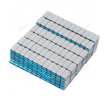 Грузики самоклеящиеся (12х5 г) Fe закругленные L=14 см, серые, 50 лент Артикул: W5FR3G