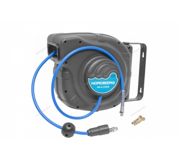 Шланг воздушный на катушке, ПУ, Ø 8x12 мм 25+1 м, серый корпус Артикул: 2125-08G