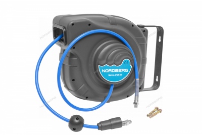 Шланг воздушный на катушке, ПУ, Ø 8x12 мм 25+1 м, серый корпус Артикул: 2125-08G