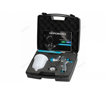 Краскопульт LVMP с верхним бачком, сопло 1,3 мм, пластиковый кейс Артикул: NP7513