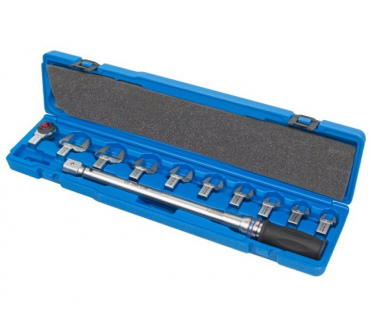 Динамометрический ключ 40-200 Нм с набором рожковых насадок KING TONY 345202D11MR