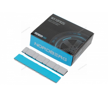 Грузики самоклеящиеся (4х5+4х10 г) Fe закругленные L=12 см, серые, 50 лент Артикул: W510FR2G