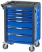 Тележка инструментальная, 6 выдвижных ящиков, с системой защиты от опрокидывания, синяя Артикул: T6P(B)
