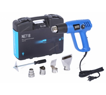 Фен, 4 насадки, в кейсе, 50-600 °С, 2000 Вт Артикул: NE718