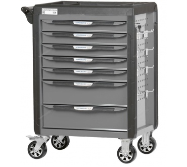 Тележка инструментальная, 7 выдвижных ящиков, с системой защиты от опрокидывания, серая Артикул: T7P(G)