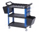 Тележка инструментальная, 3 пластиковые полки, синяя Артикул: T3B