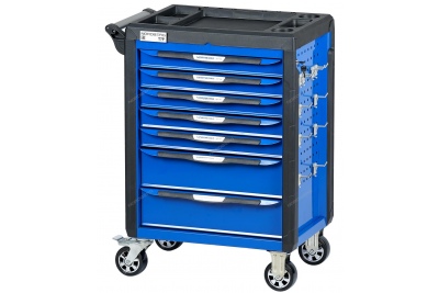 Тележка инструментальная, 7 выдвижных ящиков, с системой защиты от опрокидывания, синяя Артикул: T7P(B)