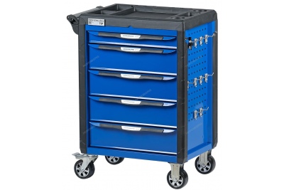 Тележка инструментальная, 5 выдвижных ящиков, с системой защиты от опрокидывания, синяя Артикул: T5P(B)