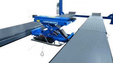 Подъемник четырехстоечный 5 т, c ручной траверсой 3 т N433, для сход-развала, электростопоры Артикул: 4450J_EB(M)