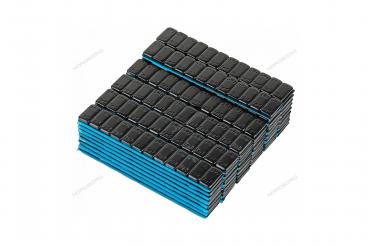 Грузики самоклеящиеся (12х5 г) Fe закругленные L=12 см, черные, 50 лент Артикул: W5FR2B