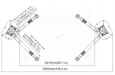 Подъемник 380V 2х стоечный с верхней синхр. г/п 4,5т, H=4300мм LAUNCH TLT245ATXL