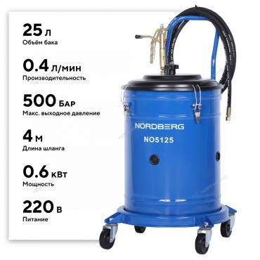 Установка электрическая для раздачи густой смазки с баком, 25 л    NO5125