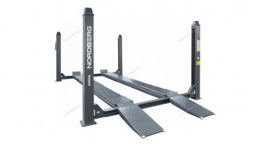 Подъемник четырехстоечный 5 т, c ручной траверсой 3 т N433, для сход-развала, механическое снятие Артикул: 4450_MG(M)