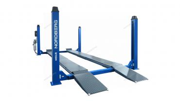 Подъемник четырехстоечный 5 т, c ручной траверсой 3 т N433, для сход-развала, электростопоры Артикул: 4450J_EB(M)