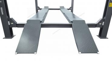 Подъемник четырехстоечный 5 т, c ручной траверсой 3 т N433, для сход-развала, механическое снятие Артикул: 4450_MG(M)