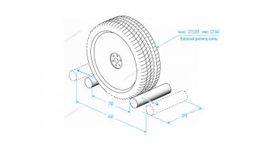 Тележка гидравлическая для перемещения автомобиля Артикул: N3S4