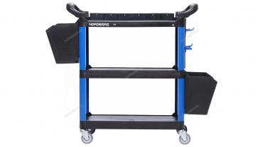 Тележка инструментальная, 3 пластиковые полки, синяя Артикул: T3B