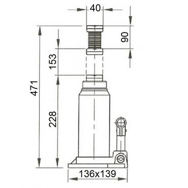 Бутылочный домкрат г/п 10 т Compac CBJ 10