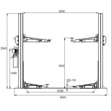 Двухстоечный подъемник Nordberg N4123A-4.5T_220