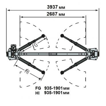 Двухстоечный подъемник Rotary SPO65E-LWB