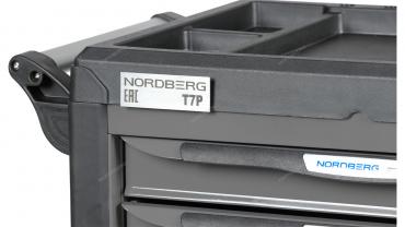 Тележка инструментальная, 7 выдвижных ящиков, с системой защиты от опрокидывания, серая Артикул: T7P(G)