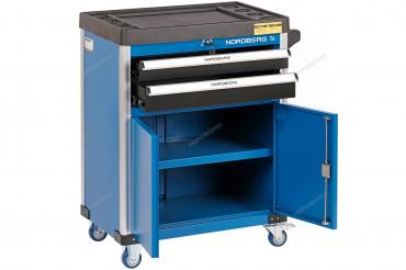 Тележка инструментальная, 2 выдвижных ящика, 2 полки с дверцами Артикул: T4