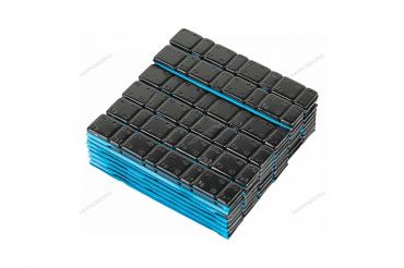 Грузики самоклеящиеся (4х5+4х10 г) Fe закругленные L=12 см, черные, 50 лент Артикул: W510FR2B