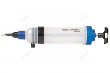 Шприц для заливки масла пластиковый с комплектом насадок, 1500 мл Артикул: NO1500