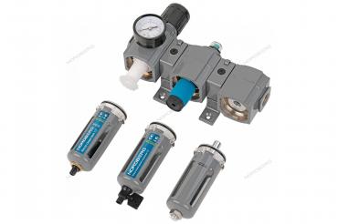 Фильтр воздушный с редуктором, 5 мкм + фильтр тонкой очистки, 0,01 мкм + осушитель 1/2