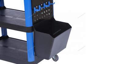Тележка инструментальная, 3 пластиковые полки, синяя Артикул: T3B