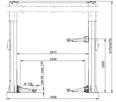 Двухстоечный подъемник г/п 4200 кг Ravaglioli KPH370.42K